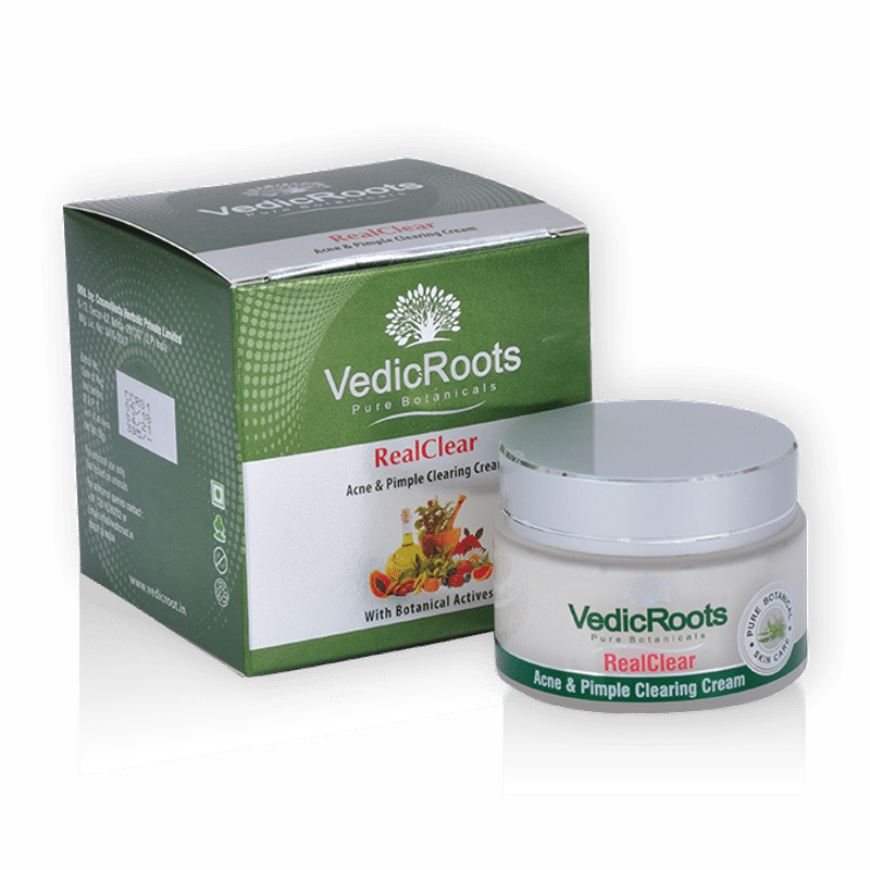 Vedicroots Realclear Acne & Pimple Clearing Cream - Vedic Roots Pure Botanicals (800x800), Png Download