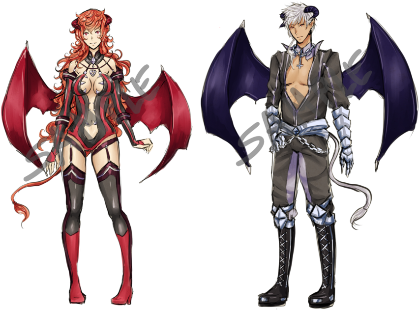 View Samegoogleiqdbsaucenao Demons , - Succubus And Incubus Anime (900x675), Png Download