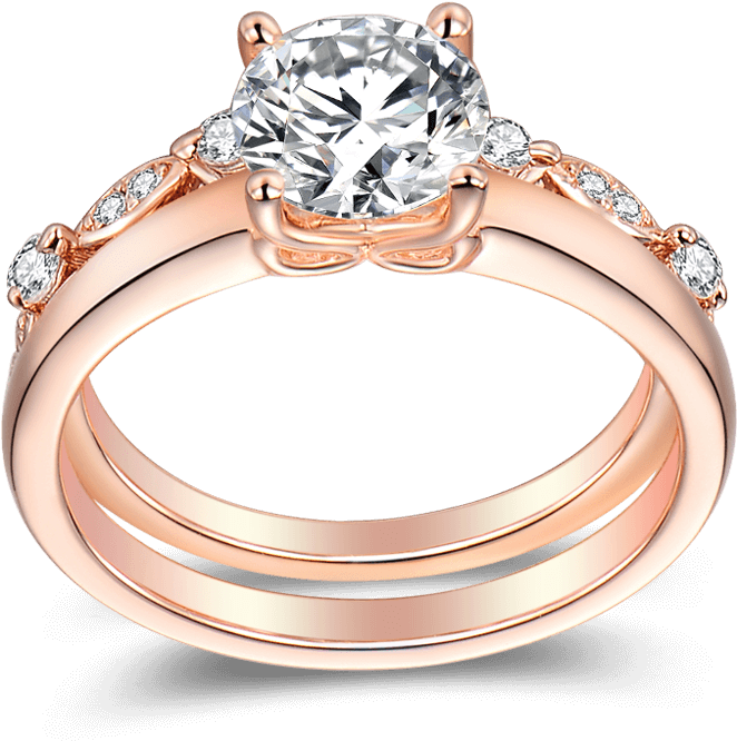 Morning Dew Wedding Ring Set - Pre-engagement Ring (800x800), Png Download