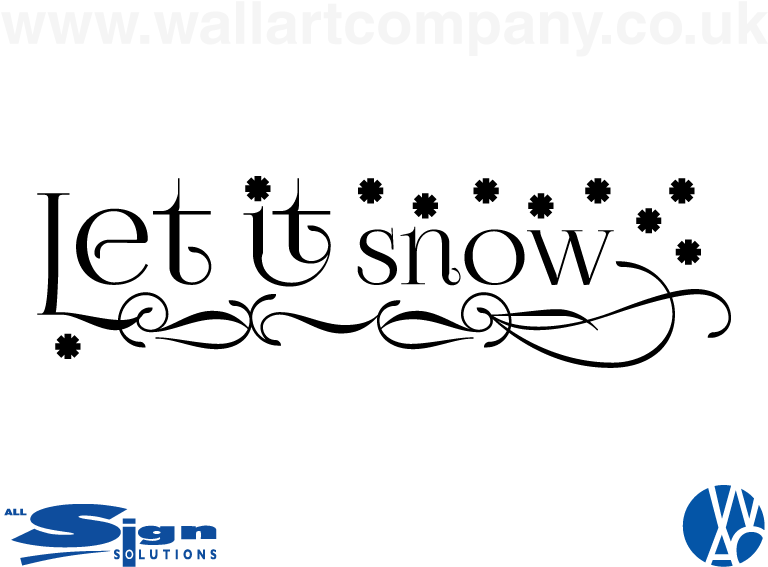 Let It Snow - Calligraphy (812x609), Png Download