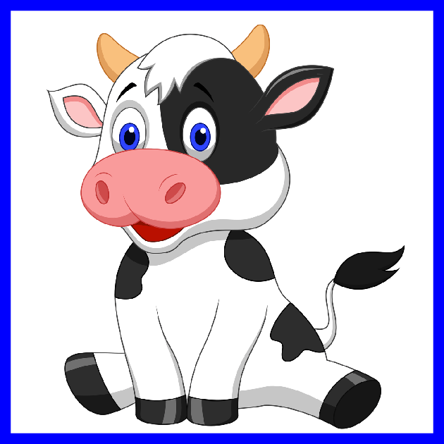 Shocking Collection Of High Stitch Cartoon Quality - Transparent Background Cow Clipart (630x630), Png Download