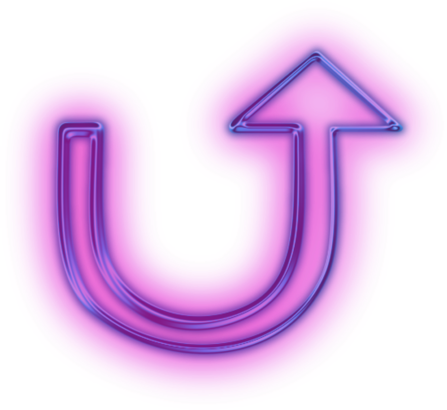 #mq #arrow #purple #neon #glow (1024x1024), Png Download