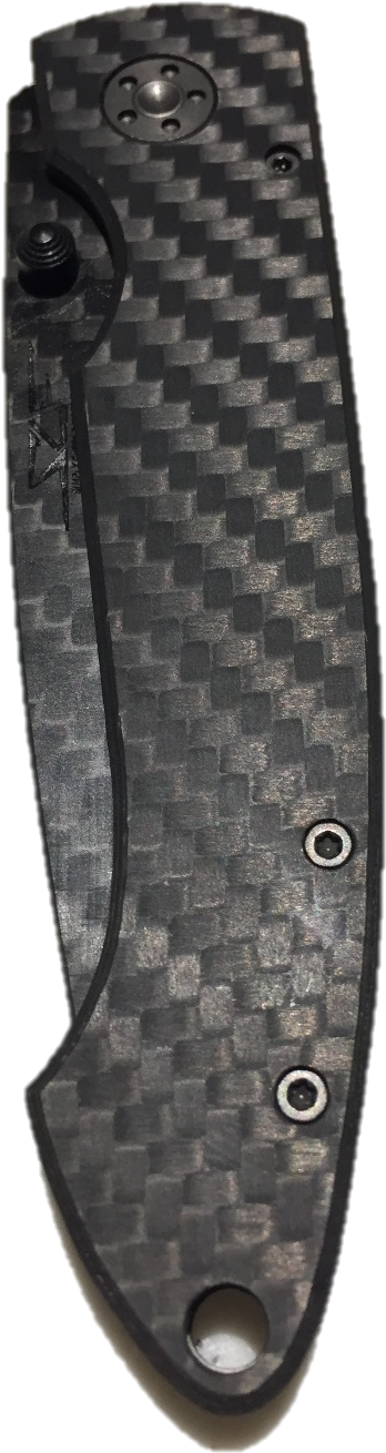 Genuine Carbon Fiber Pocket Knife - Throwing Knife (1071x1425), Png Download