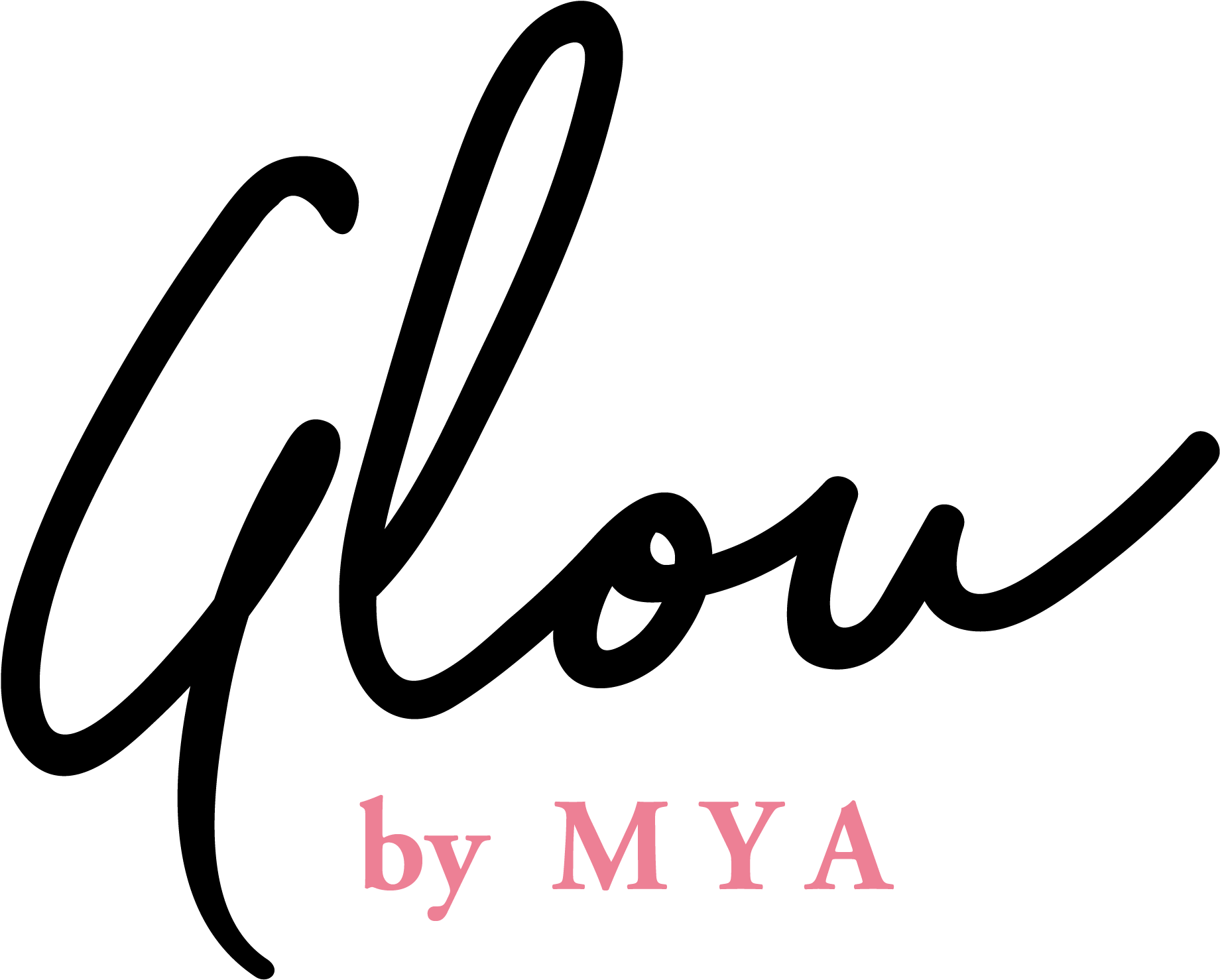 Glow By Mya Logo - Calligraphy (2033x1675), Png Download