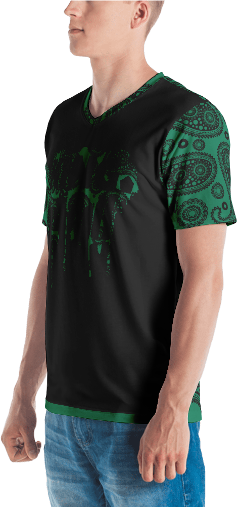 Og Money Green Flag Unisex Bandana Vneck Tee - T-shirt (1000x1000), Png Download