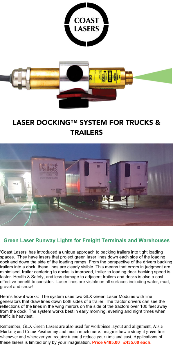 Laser Docking™ System For Trucks & Trailers ￼ Green - Gas Pump (596x1188), Png Download