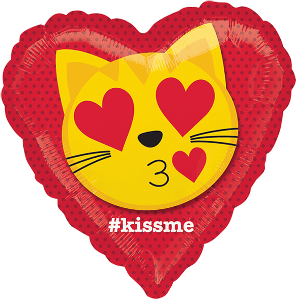 Globo Cat Emoticon Kiss - Love (600x600), Png Download