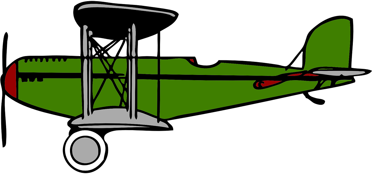 Vector - Wright Brothers Plane Outline (1280x640), Png Download