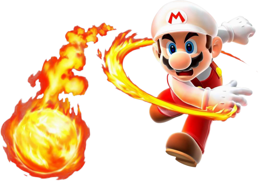 Just - Fire Mario Super Mario Galaxy (1024x716), Png Download