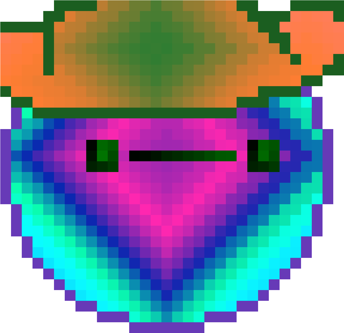 Blank Face With A Hat - Pixel Art Deadpool Logo (1184x1184), Png Download