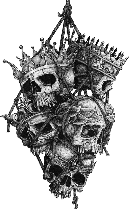 Tattoo Head Skull Crown Human Symbolism Clipart - Kings Skull (442x704), Png Download