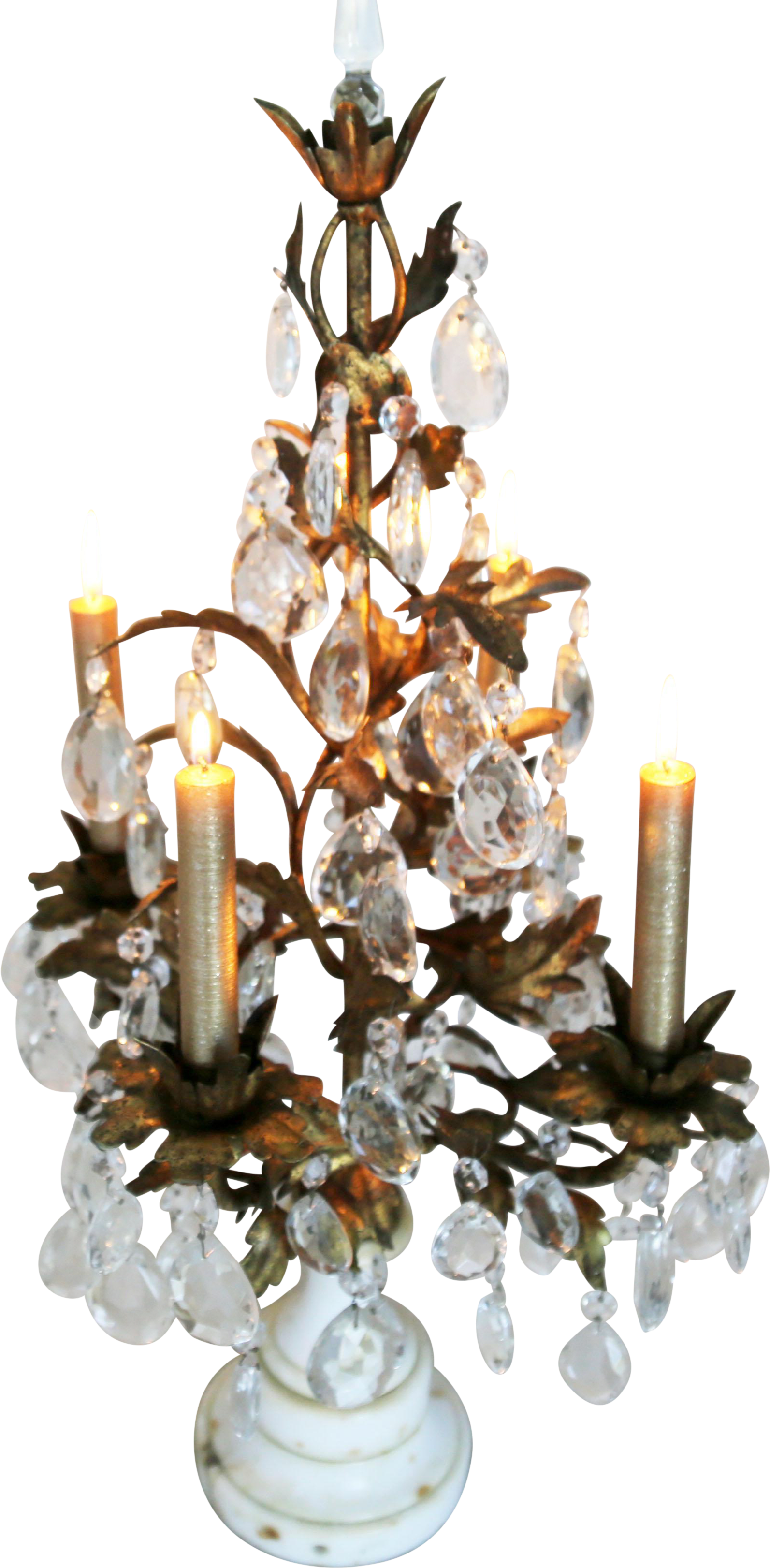Antique Tree Candelabra With Marble Base On Chairish (1769x3602), Png Download