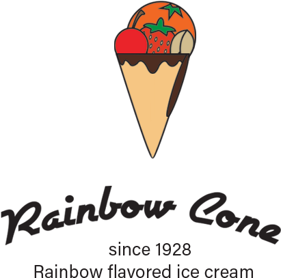 Top Page Rainbow Cone Logo - Ice Cream Cone (576x534), Png Download