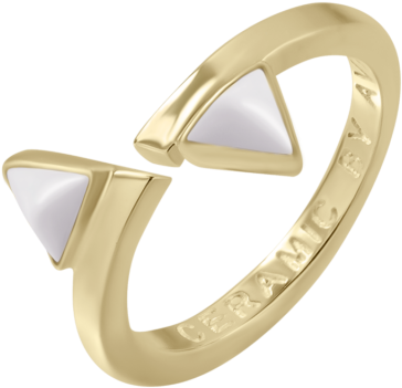 Invers Ring, Gold L White - Ring (800x800), Png Download
