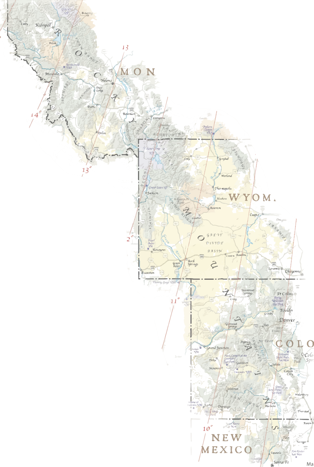 Forrest Fenn Map Transparent Background - Atlas (1058x1574), Png Download