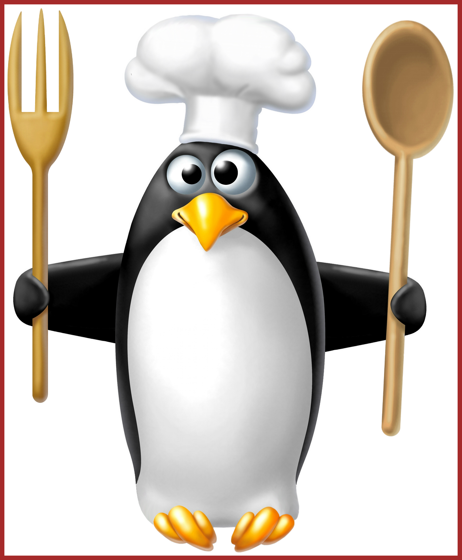 Emperor Penguin Png Clip Art - Penguin Cooking (1605x1945), Png Download