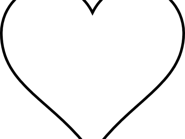 Black Heart Clipart - Coloring Book (640x480), Png Download