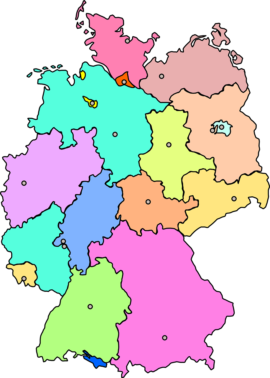 Florida Clipart State Individual - Map Germany (916x1280), Png Download