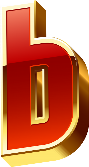 Golden B Letter - Sign (866x650), Png Download