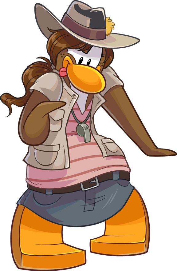 Club Penguin Clipart - Club Penguin Art Girl (576x881), Png Download