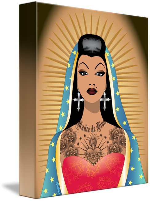 Png Free Download Eyebrows Transparent Chola - Chola Guadalupe (487x650), Png Download