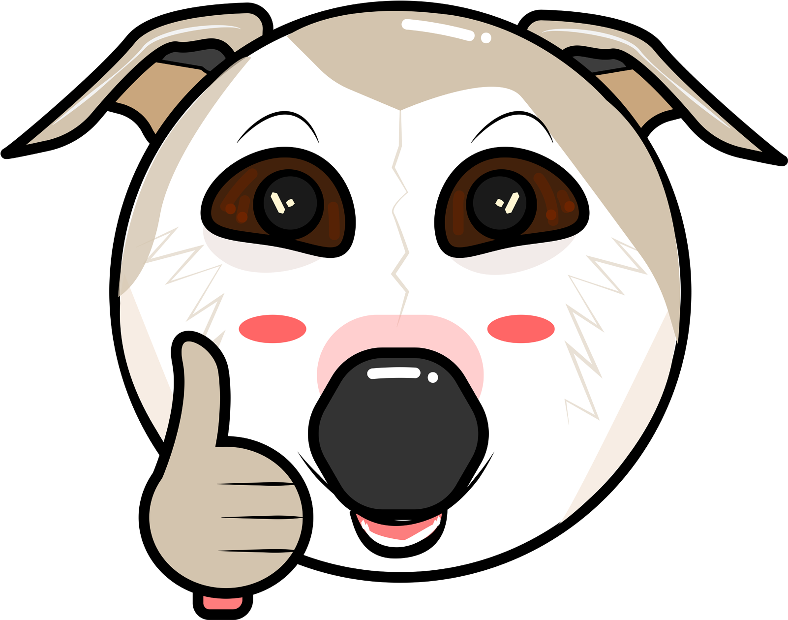 Original Vector Cartoon Dog Head Png And Image (2000x2000), Png Download