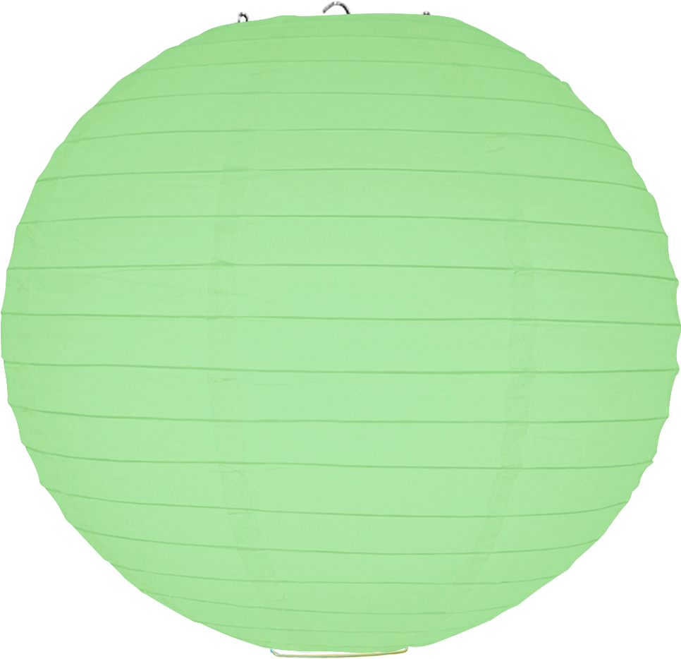Mint Green Ribbed Paper Lanterns - Circle (1000x1000), Png Download