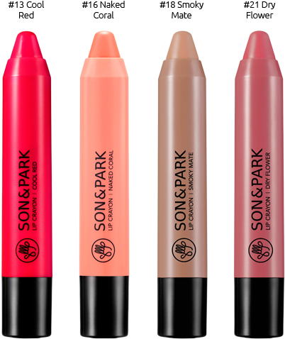 600 X 584 1 0 - Son & Park Lip Crayon Swatches (600x584), Png Download