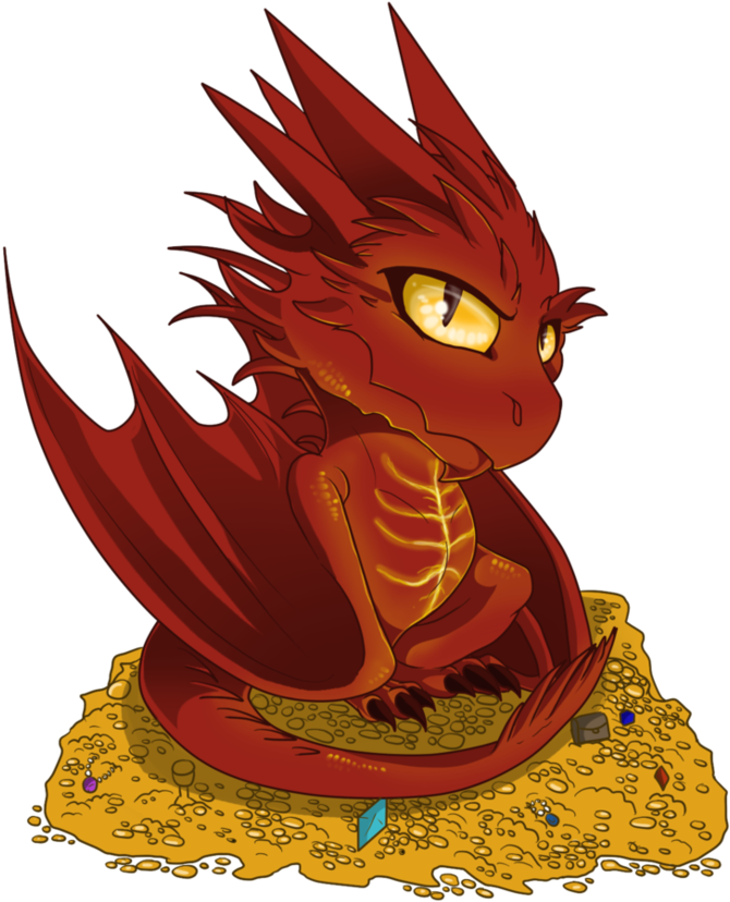 The Hobbit Chibi Smaug - Illustration (829x964), Png Download
