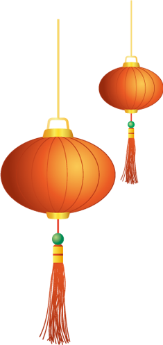 Chinese New Year Lantern Clipart Png (235x497), Png Download