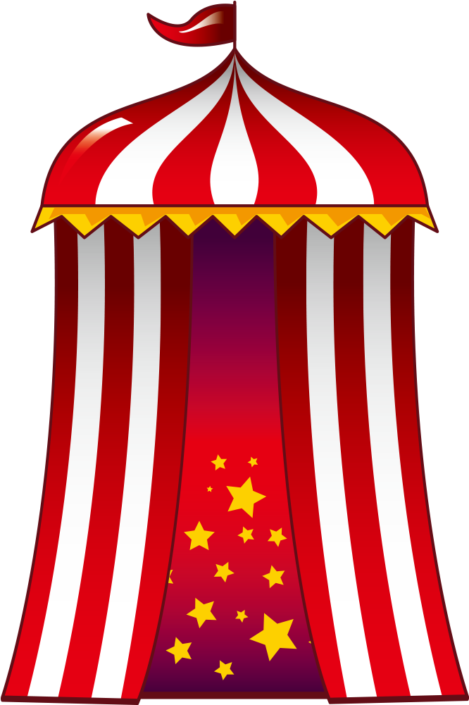 Cartoon Tent Clown Transprent Png - Circus (1000x1000), Png Download
