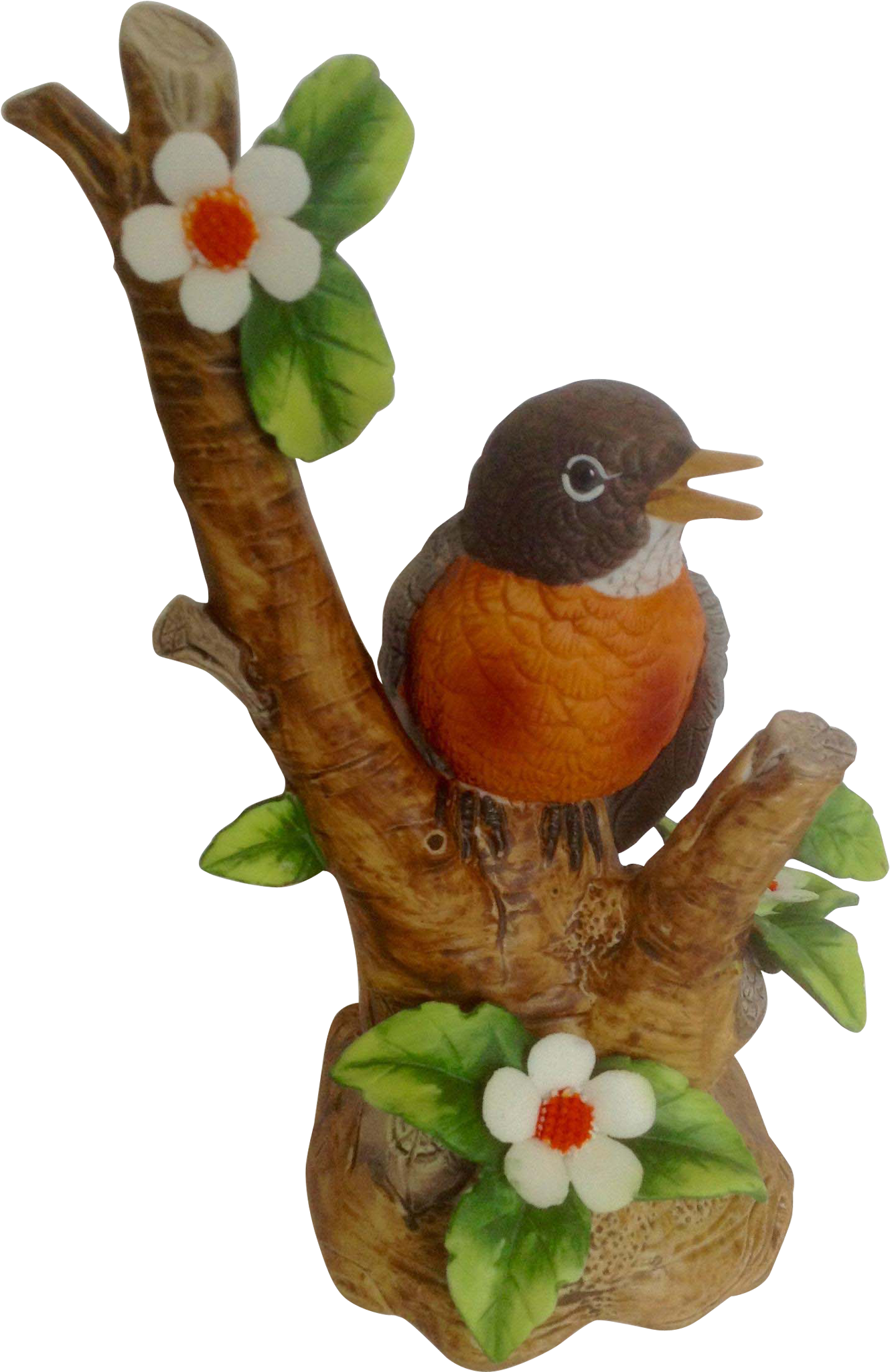 Danbury Mint 'the 12 Songbirds' Collection Red Breasted - Bird Figurine Transparent (2048x2048), Png Download