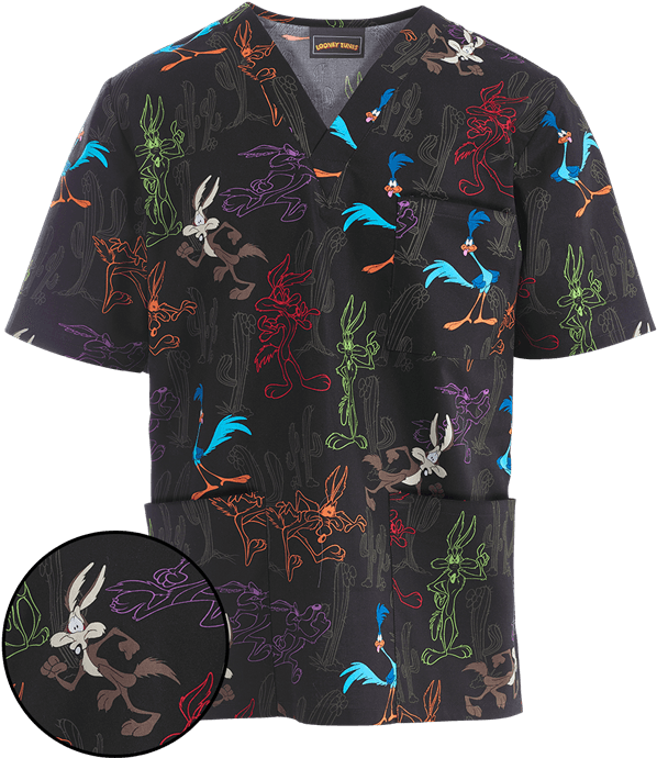 Ck6876sg - Wile E Coyote Scrubs (600x720), Png Download