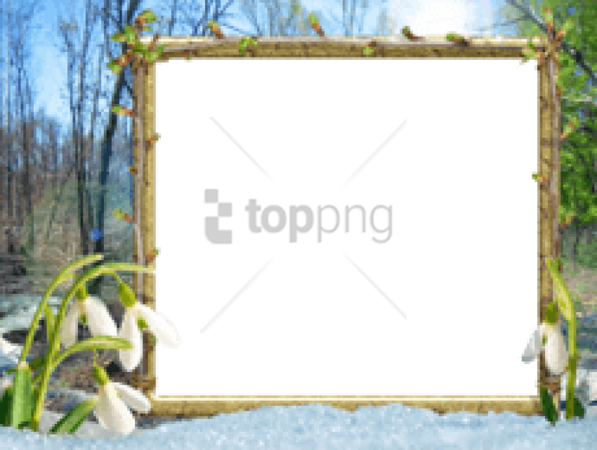 Free Png Spring Border Png Png Image With Transparent - Рамки Для Фото Весенние (850x640), Png Download
