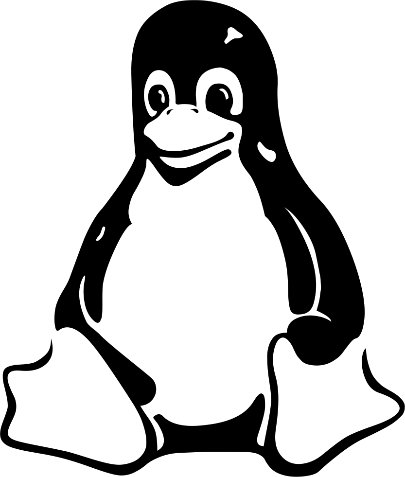 Linux Penguin Comments - Linux Logo White Png (833x981), Png Download