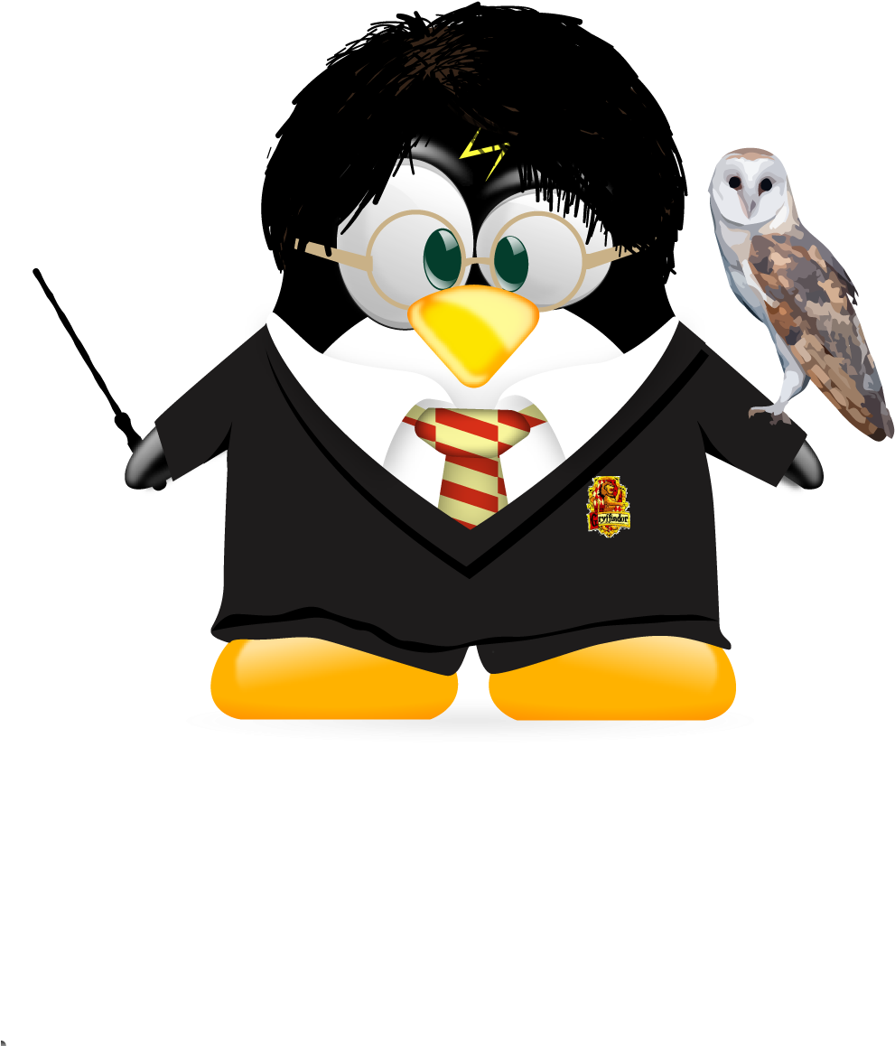 Tux Potter - Penguin (1024x1449), Png Download