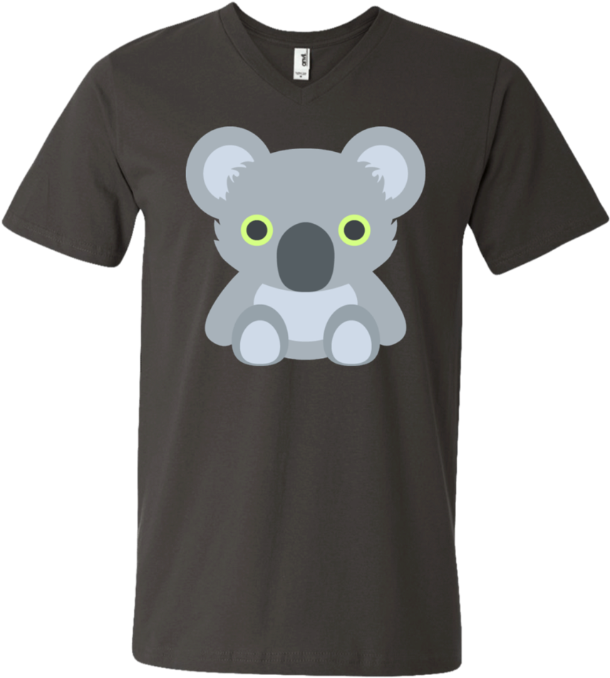 Koala Emoji Men's V Neck T Shirt - T-shirt (960x960), Png Download