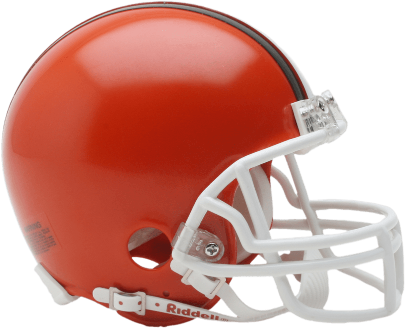 Cleveland Browns Nfl Football Mini Helmets - Orange Football Helmet Png (900x812), Png Download