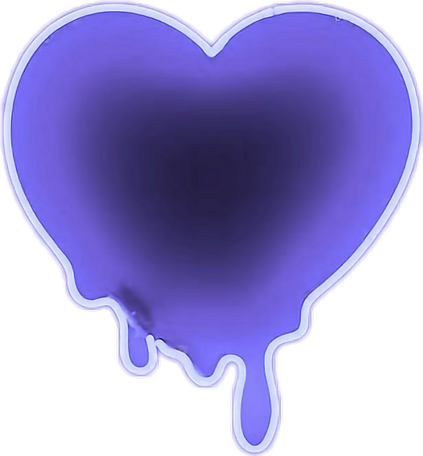 Heart Neon Neonheart Purple Purpleheart Love Png Neon - Heart (610x658), Png Download
