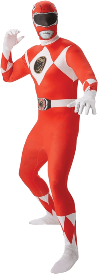 Adult Red Power Ranger - Disfraz De Los Power Rangers (600x951), Png Download