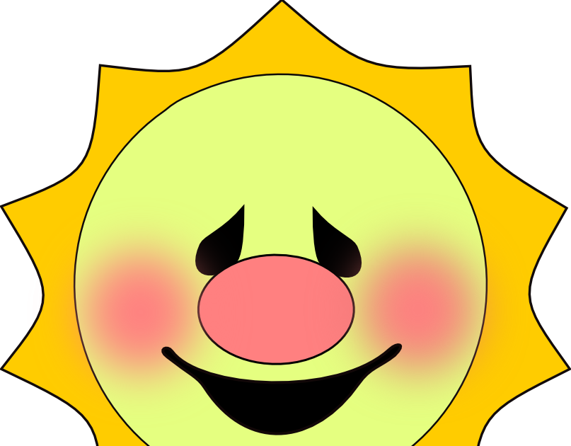 By Copyright So Please If You Make This Sun To Use - Cute Sun (807x630), Png Download