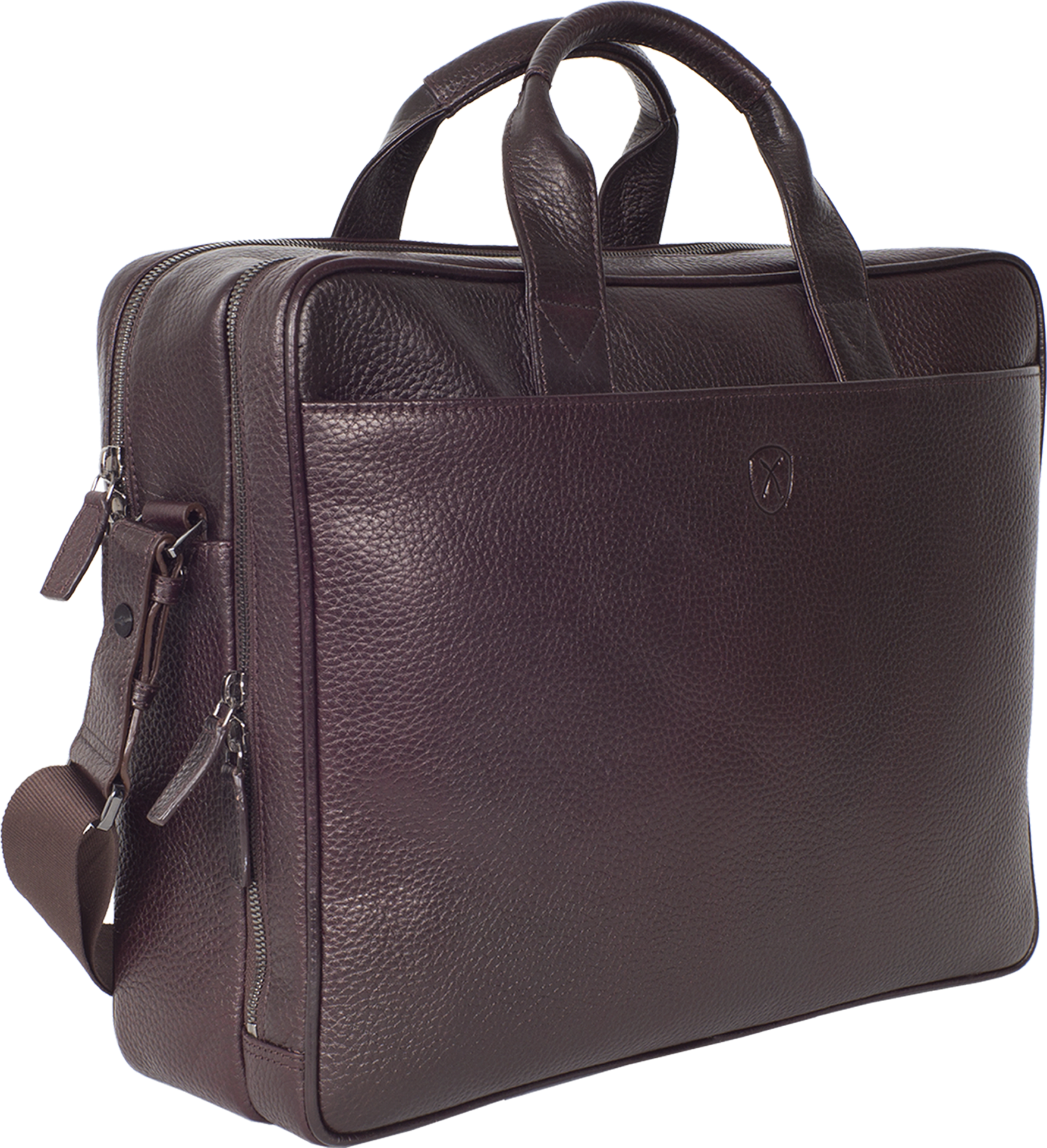 Laptop Bag Business Bag 15 Inch Leather Brown - Briefcase (2000x2000), Png Download