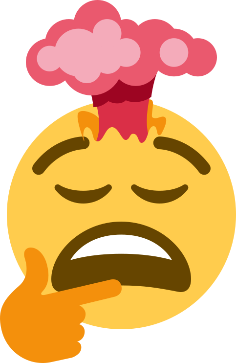 A Smug Looking Thinking Emoji With A Geyser In Its - Head Exploding Clipart (483x742), Png Download