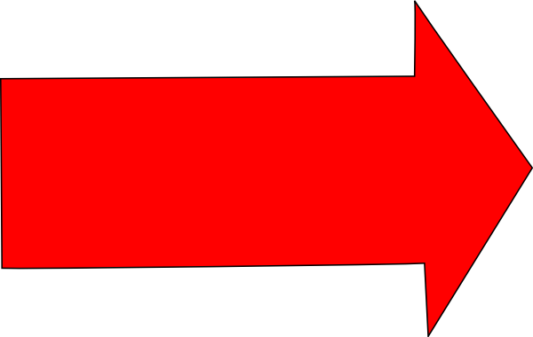 Long Clipart Red Arrow - Large Red Right Arrow (600x380), Png Download