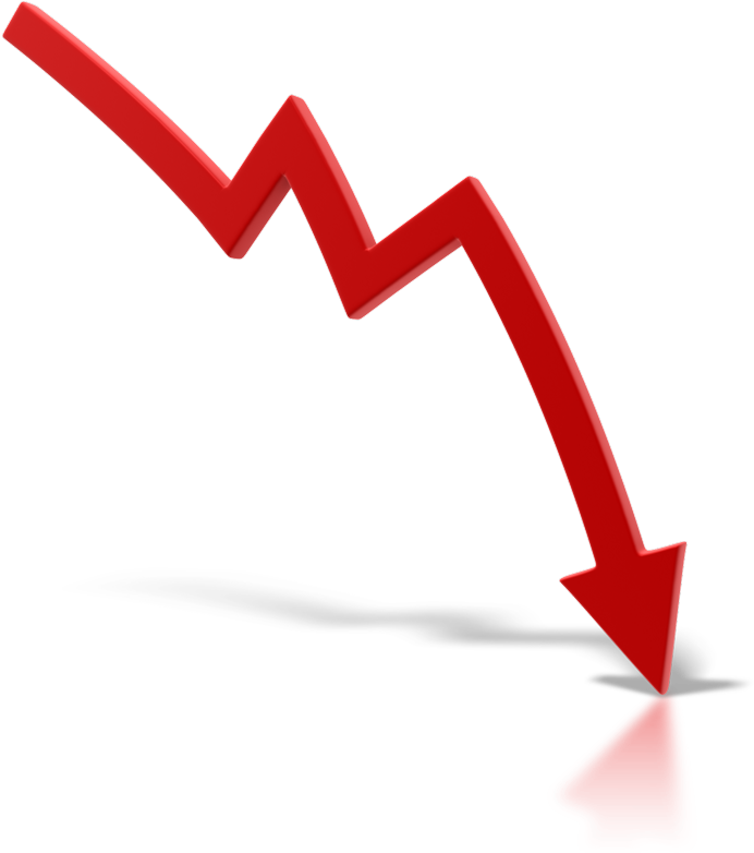 Winchester, Va Unemployment Rate Is Inching Downward - Red Down Arrow Transparent (800x800), Png Download