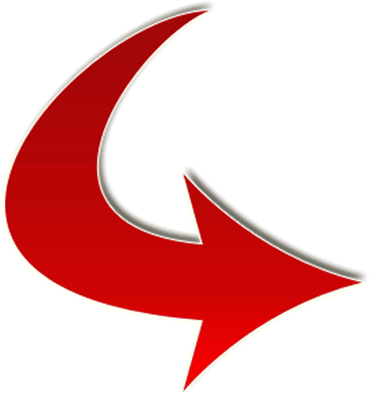 Red Arrow Curved Downright - Pearltrees (600x600), Png Download