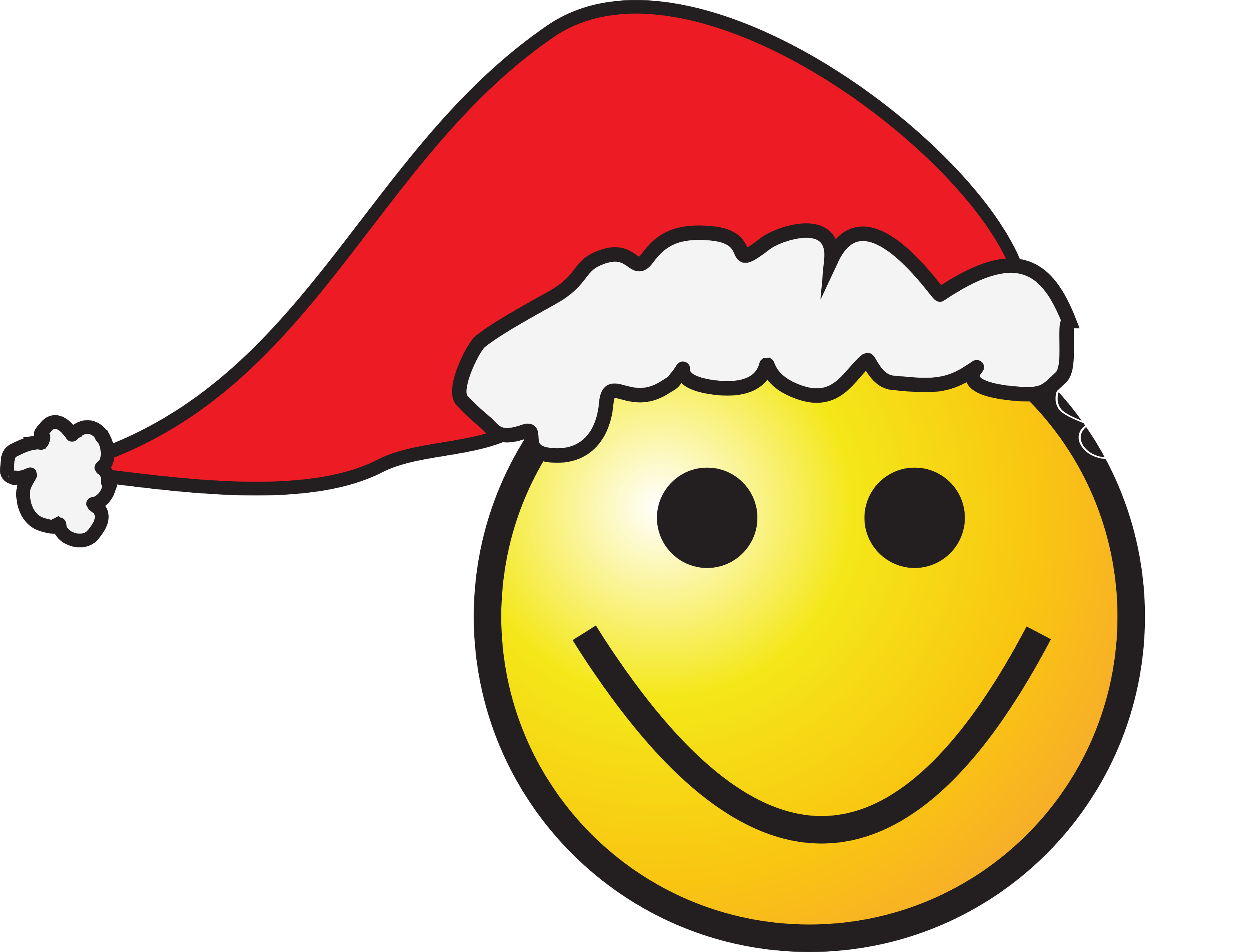 Smiley Looking Happy Png Image - Santa Smiley Face (3154x2400), Png Download