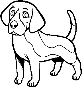 Dibujo De Perro Beagle Para Colorear - Disegni Di Cani Beagle (600x470), Png Download