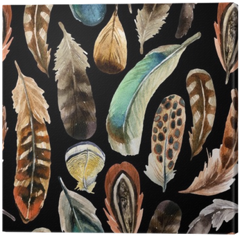 Lunch Napkins Aquarell Feathers (400x400), Png Download