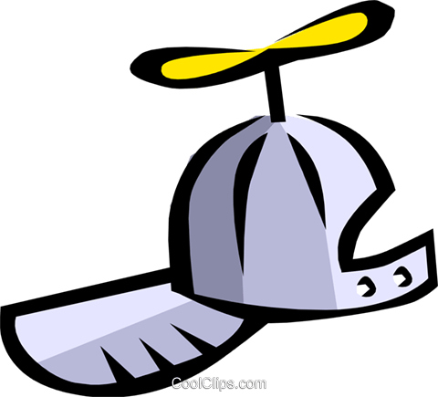 Propeller Hat Royalty Free Vector Clip Art Illustration - Chapeu Com Helice Png (480x435), Png Download